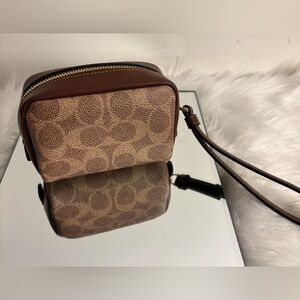 Coach Pouch w/ Wristlet in Signature Canvas
